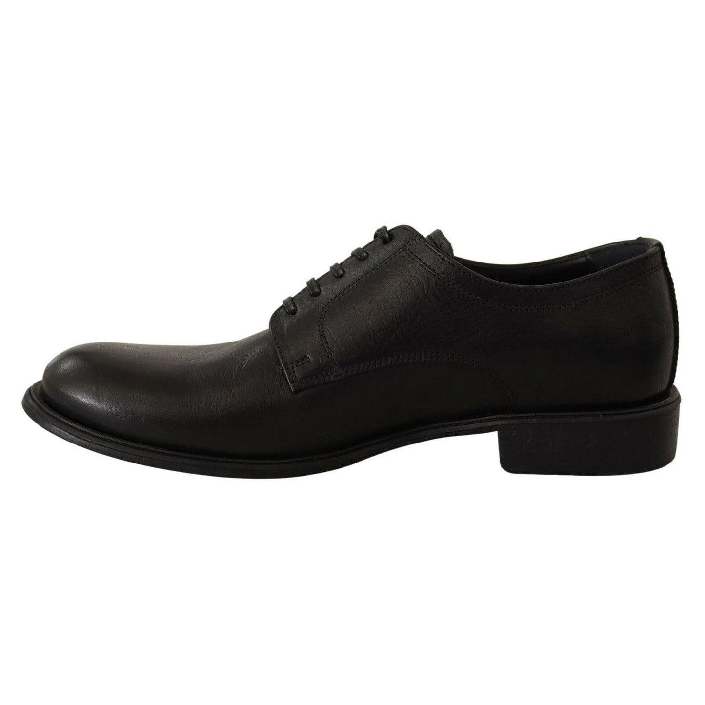 Dolce & Gabbana Black Lace Up Leather Men Formal Derby Shoes