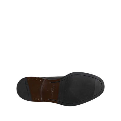 Dolce & Gabbana Black Leather Derby Wingtip Formal Shoes Dolce & Gabbana