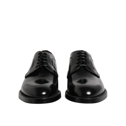 Dolce & Gabbana Black Leather Lace Up Derby Dress Formal Shoes