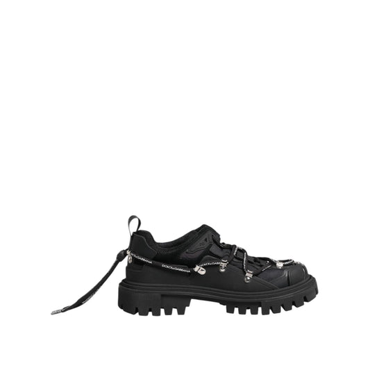 Dolce & Gabbana Black Low Top Lace Up Trekking Sneakers Shoes