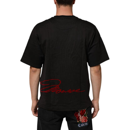 Dolce & Gabbana Black Marilyn Monroe Cotton Crew Neck T-shirt Dolce & Gabbana