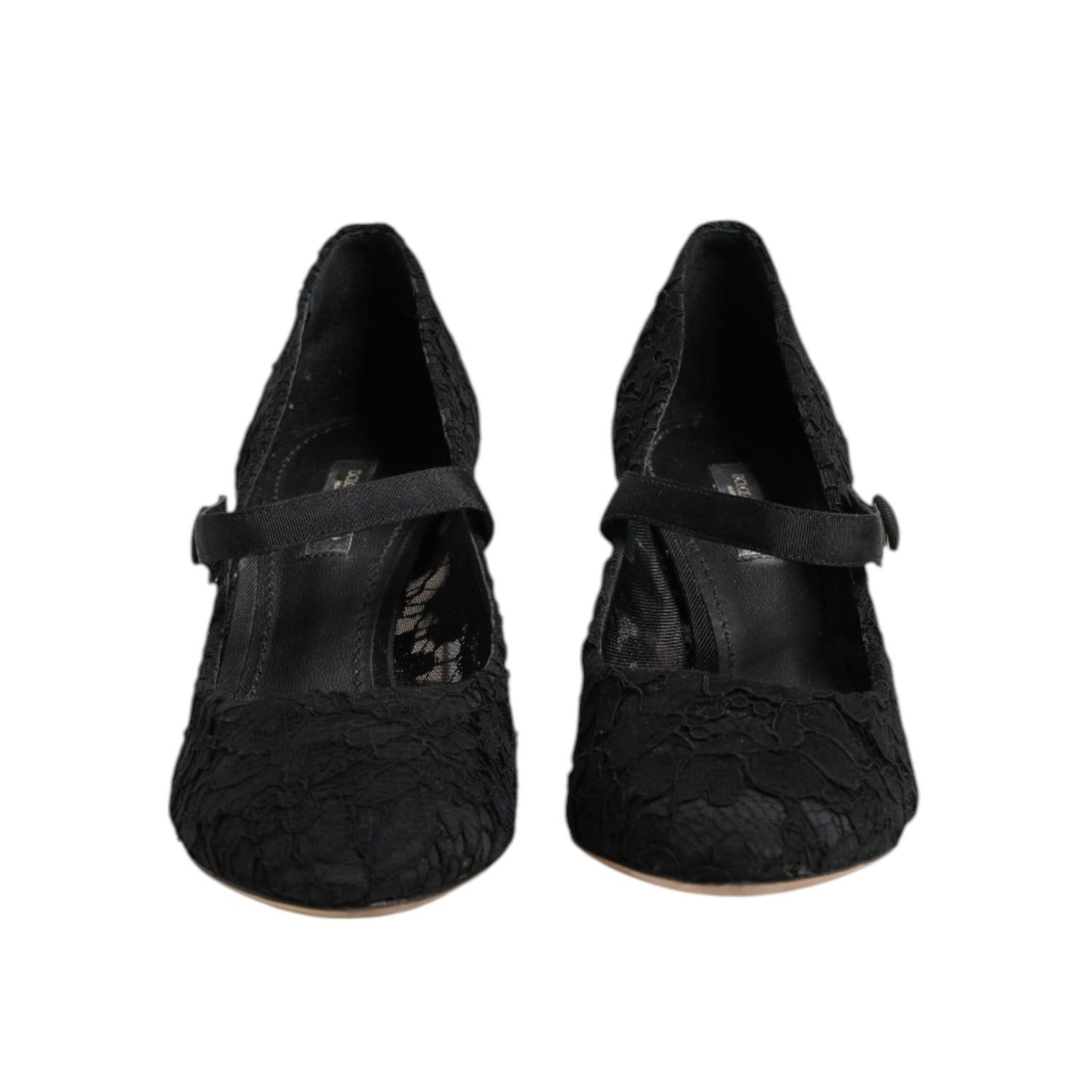 Dolce & Gabbana Black Mary Jane Taormina Lace Pumps Shoes Dolce & Gabbana