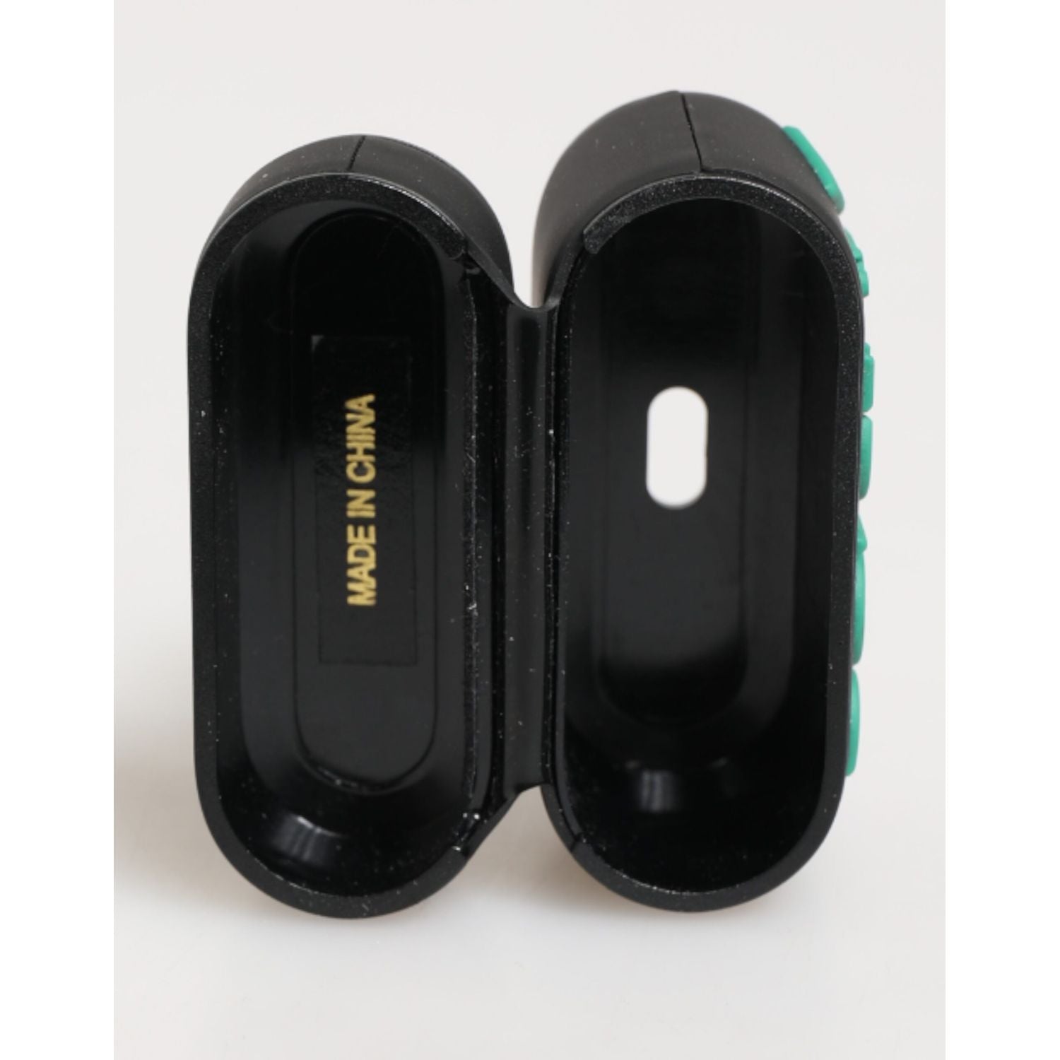 Dolce & Gabbana Black Mint Rubber Logo Embossed Accessory  Airpods Case
