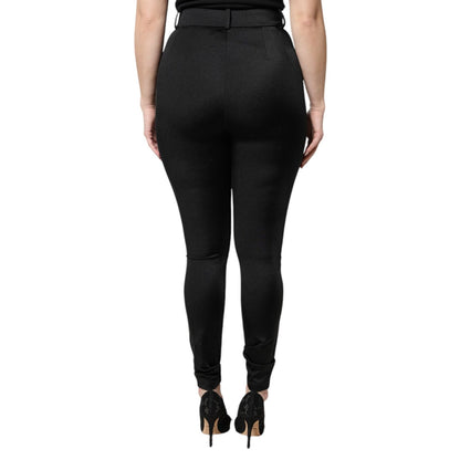 Dolce & Gabbana Black Nylon Leggings Stretch Pants Dolce & Gabbana