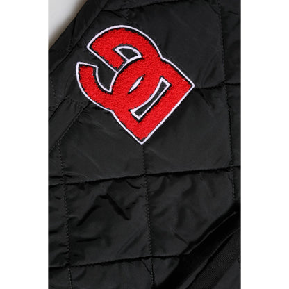 Dolce & Gabbana Black Quilted Mid Waist Jogger Pants Dolce & Gabbana