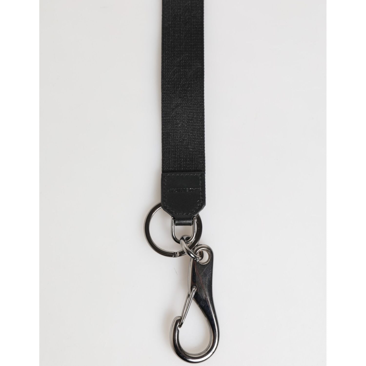 Dolce & Gabbana Black Red Polyester DG Logo Silver Men Keychain Keyring