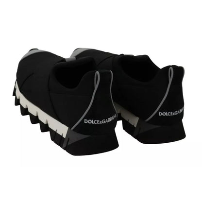 Dolce & Gabbana Black Shark Neoprene Stretch Sneakers Shoes Dolce & Gabbana