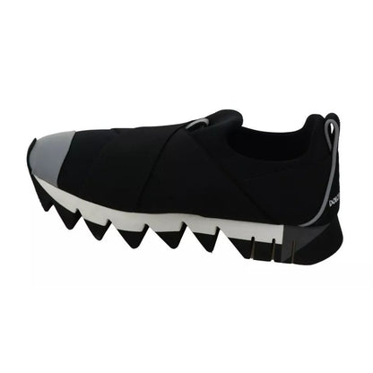 Dolce & Gabbana Black Shark Neoprene Stretch Sneakers Shoes Dolce & Gabbana