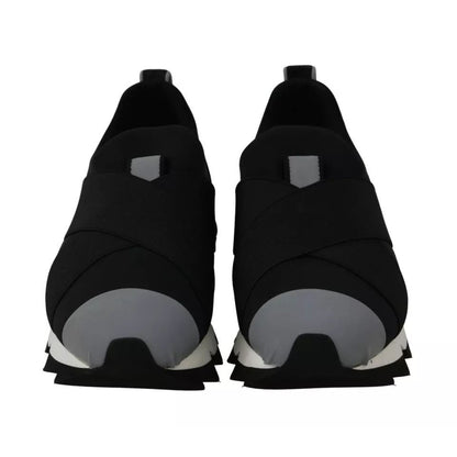 Dolce & Gabbana Black Shark Neoprene Stretch Sneakers Shoes Dolce & Gabbana