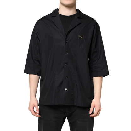 Dolce & Gabbana Black Short Sleeves Button Down Casual Shirt Dolce & Gabbana