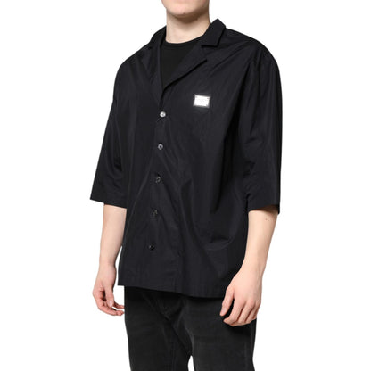 Dolce & Gabbana Black Short Sleeves Button Down Casual Shirt Dolce & Gabbana