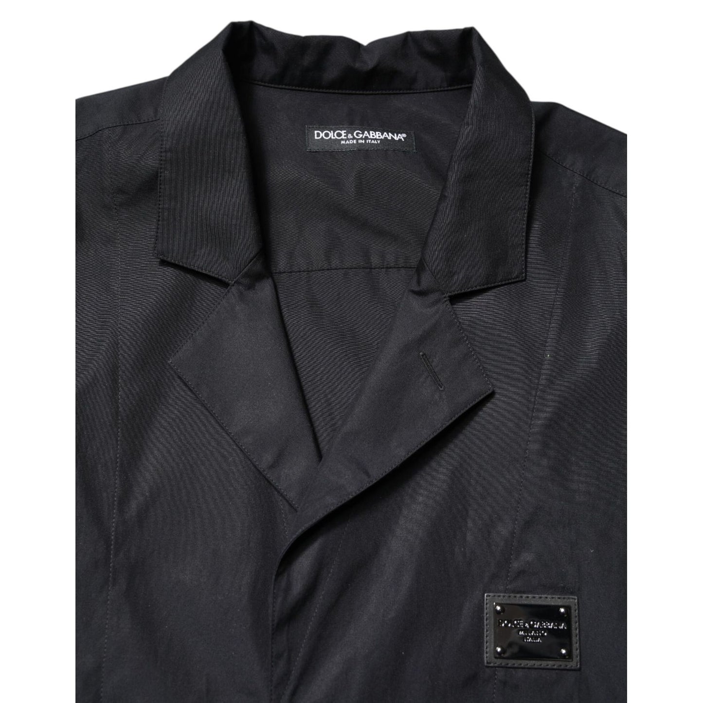 Dolce & Gabbana Black Short Sleeves Button Down Casual Shirt Dolce & Gabbana