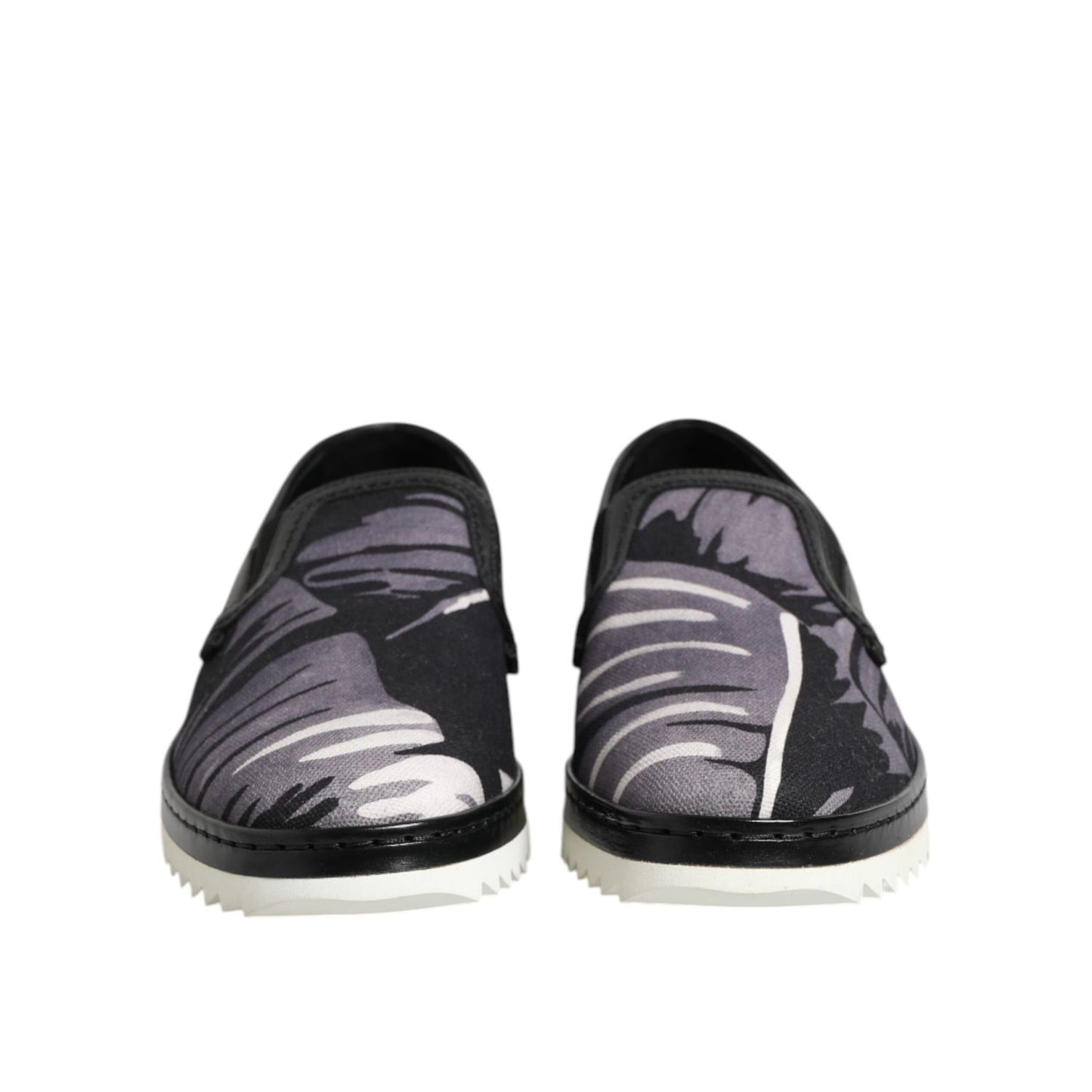 Dolce & Gabbana Black Tropical Slip On Men Sneakers Shoes Dolce & Gabbana