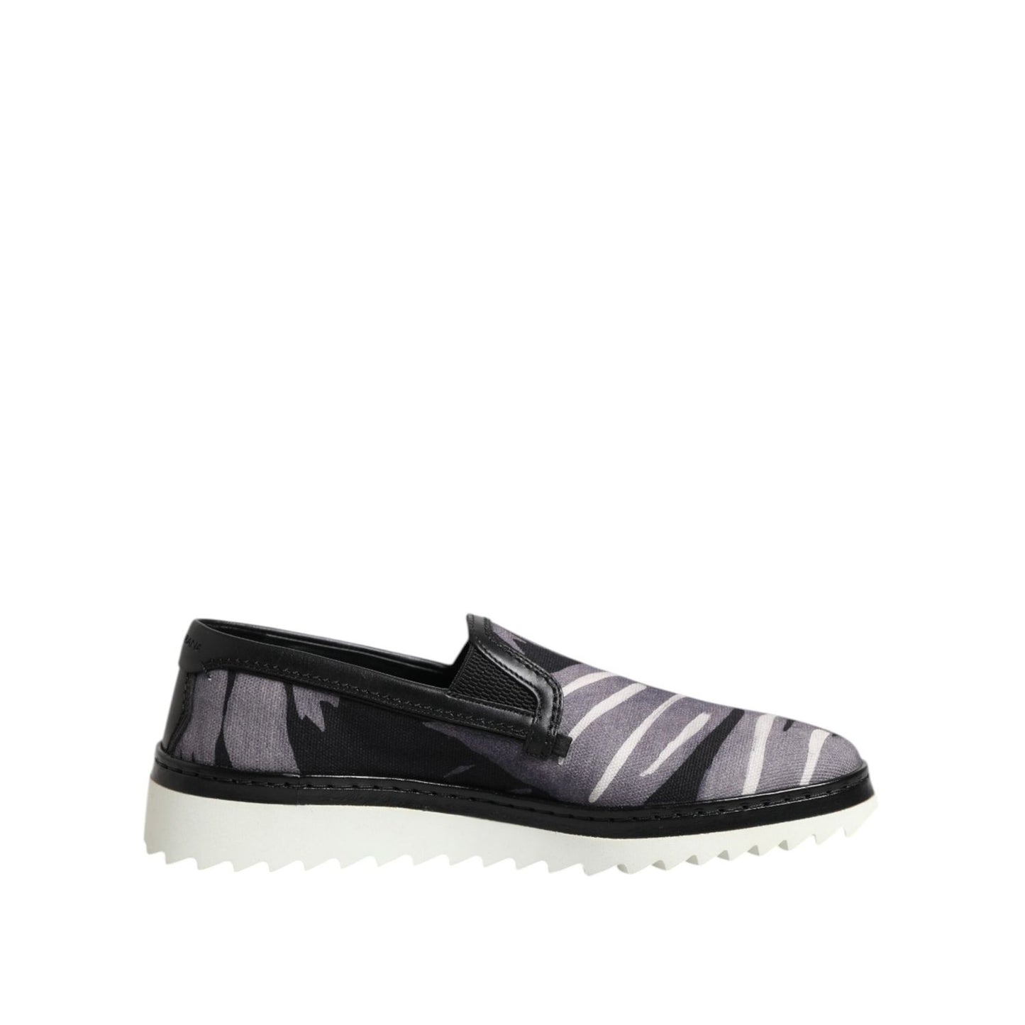 Dolce & Gabbana Black Tropical Slip On Men Sneakers Shoes Dolce & Gabbana