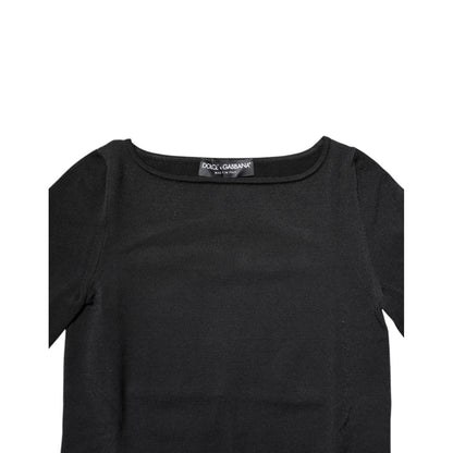 Dolce & Gabbana Black Viscose Long Sleeves Pullover Top Dolce & Gabbana