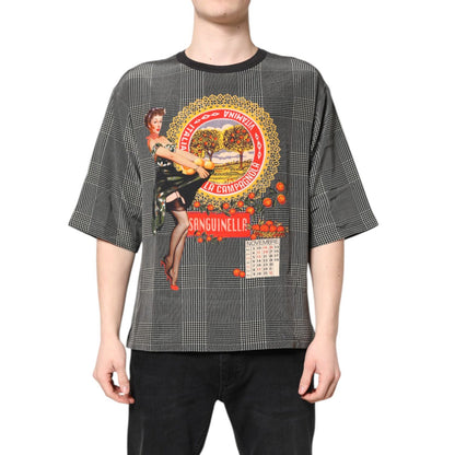 Dolce & Gabbana Black White Graphic Print Short Sleeve T-shirt Dolce & Gabbana