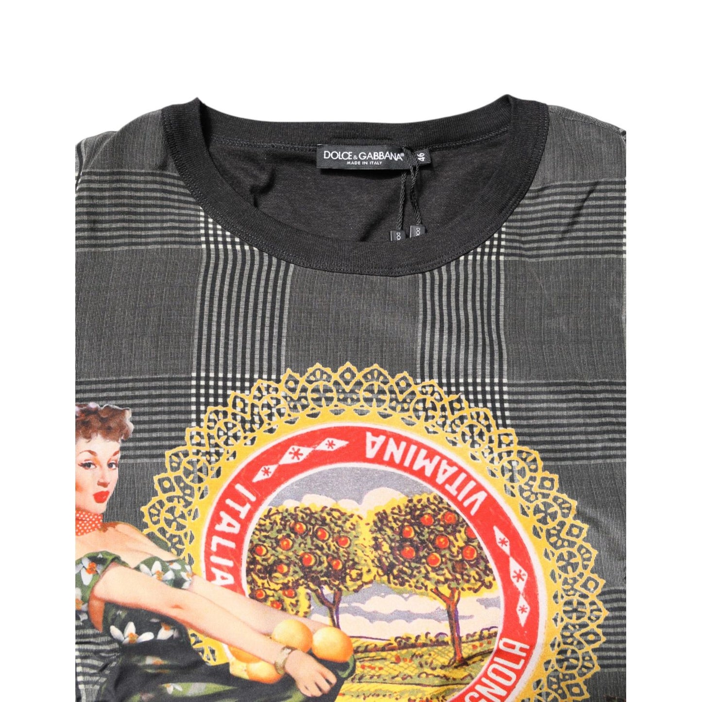 Dolce & Gabbana Black White Graphic Print Short Sleeve T-shirt Dolce & Gabbana