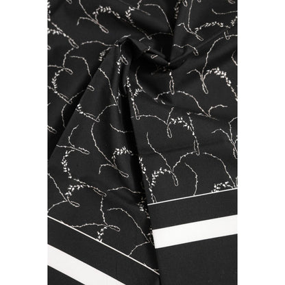 Dolce & Gabbana Black White Printed Square Men Foulard Scarf Dolce & Gabbana
