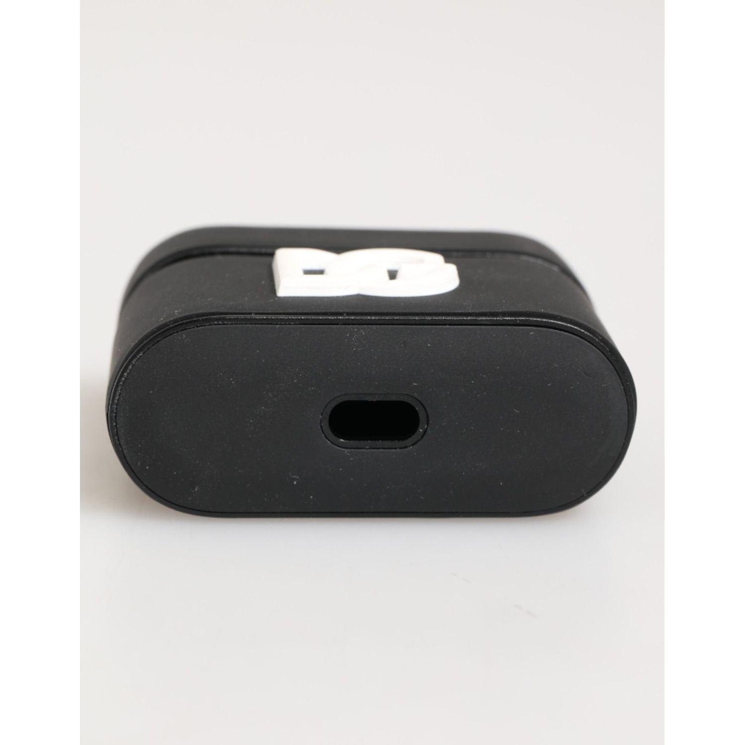 Dolce & Gabbana Black White Rubber Embossed Logo Accessory Airpods Case