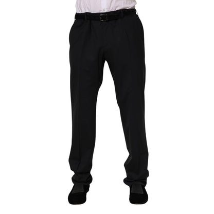 Dolce & Gabbana Black Wool Formal Dress Pants Dolce & Gabbana