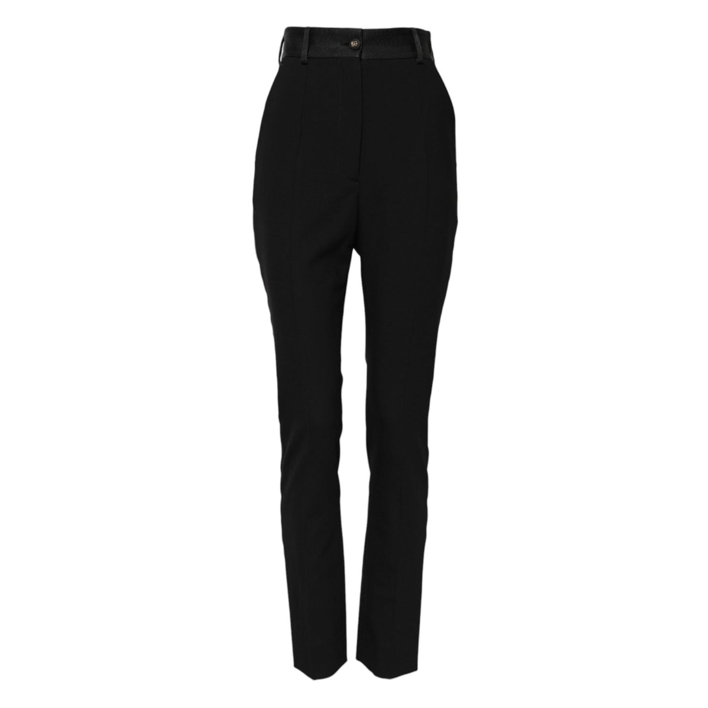 Dolce & Gabbana Black Wool High Waist Skinny Pants Dolce & Gabbana