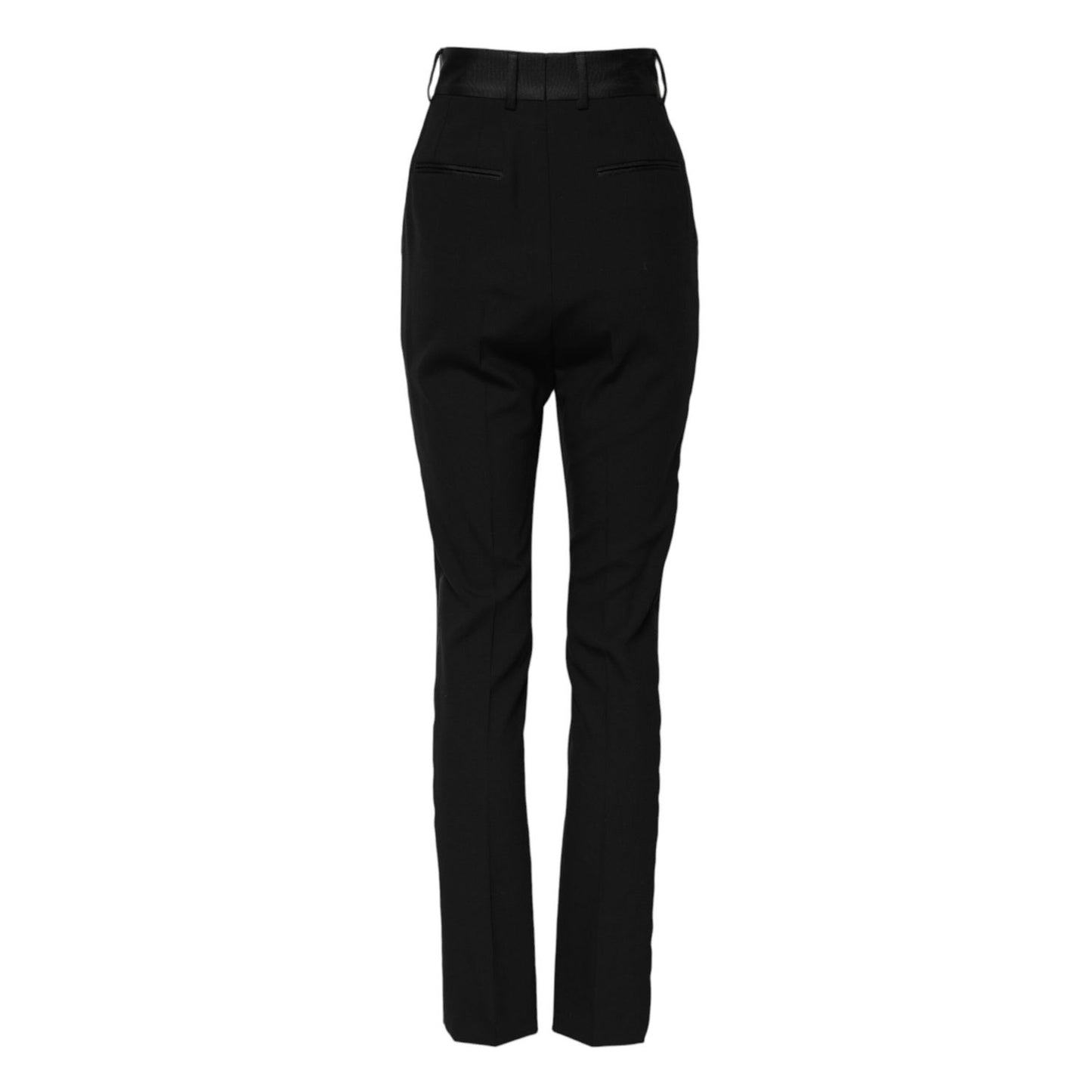 Dolce & Gabbana Black Wool High Waist Skinny Pants Dolce & Gabbana