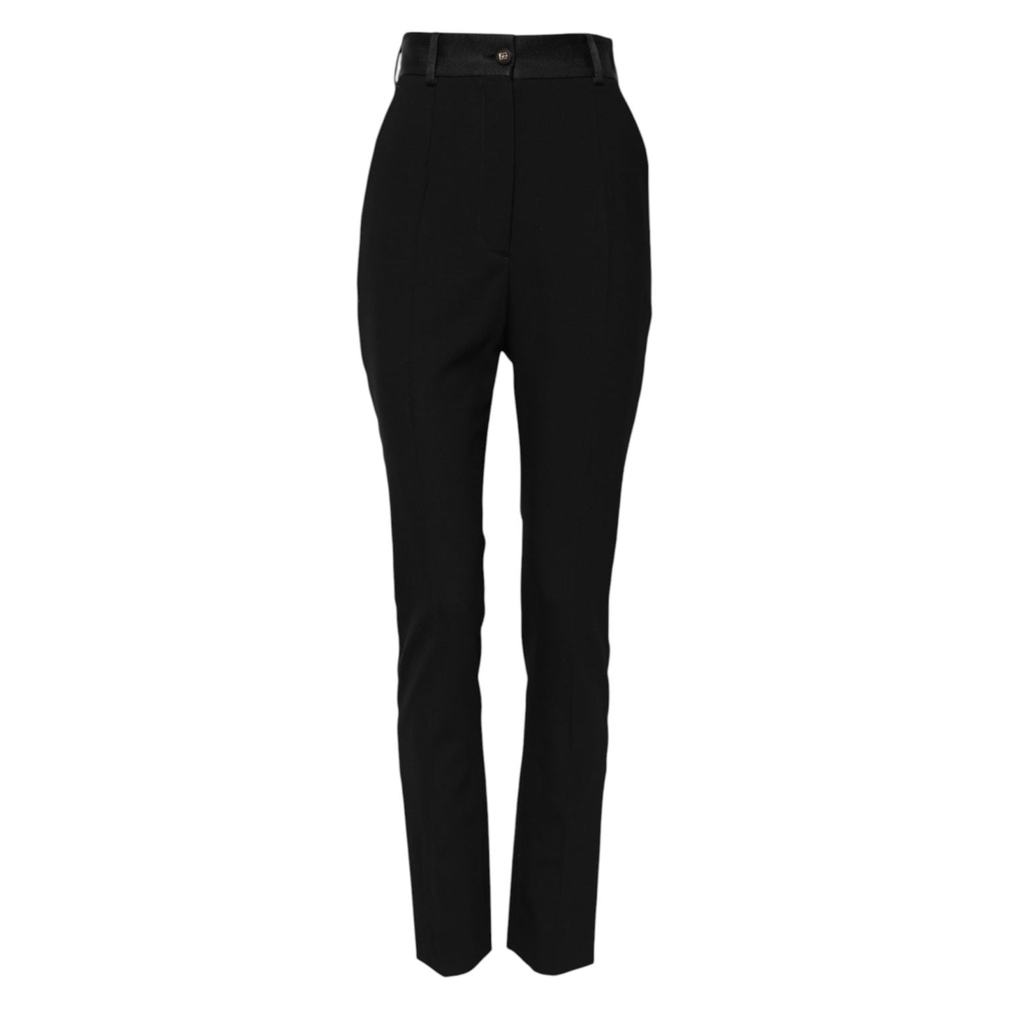 Dolce & Gabbana Black Wool High Waist Skinny Pants Dolce & Gabbana