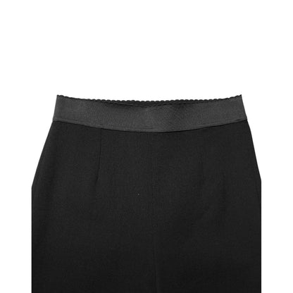 Dolce & Gabbana Black Wool Leggings Stretch Pants Dolce & Gabbana