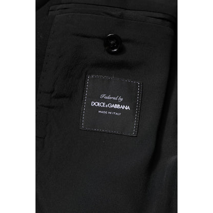 Dolce & Gabbana Black Wool Slim Fit Coat Blazer Jacket Suit Dolce & Gabbana