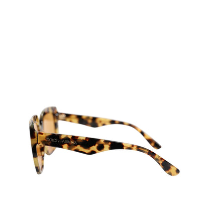 Dolce & Gabbana Black Yellow Havana Leopard Square Shades Sunglasses