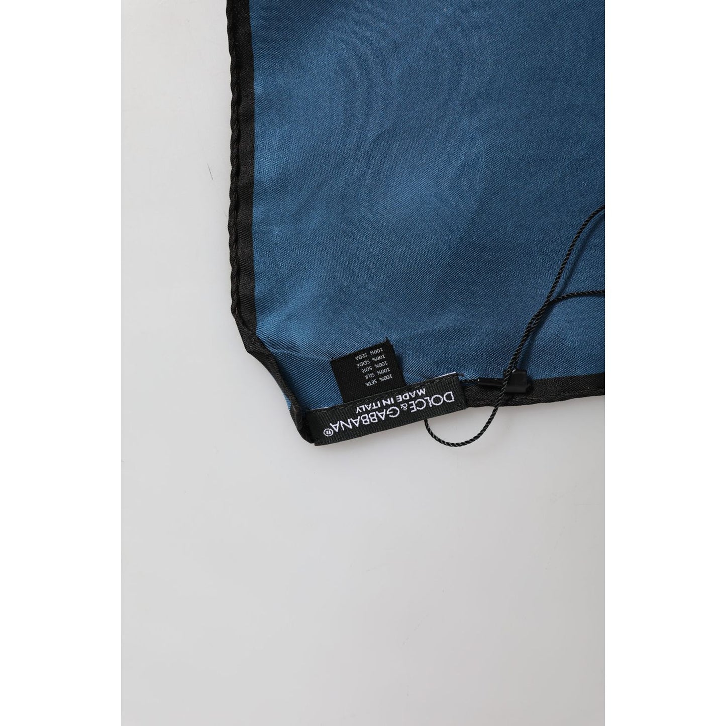 Dolce & Gabbana Blue DG Crown Silk Square Men Foulard Scarf Dolce & Gabbana