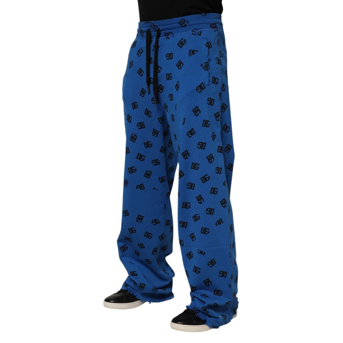Dolce & Gabbana Blue Logo Print Jogger Men Sweatpants Pants Dolce & Gabbana