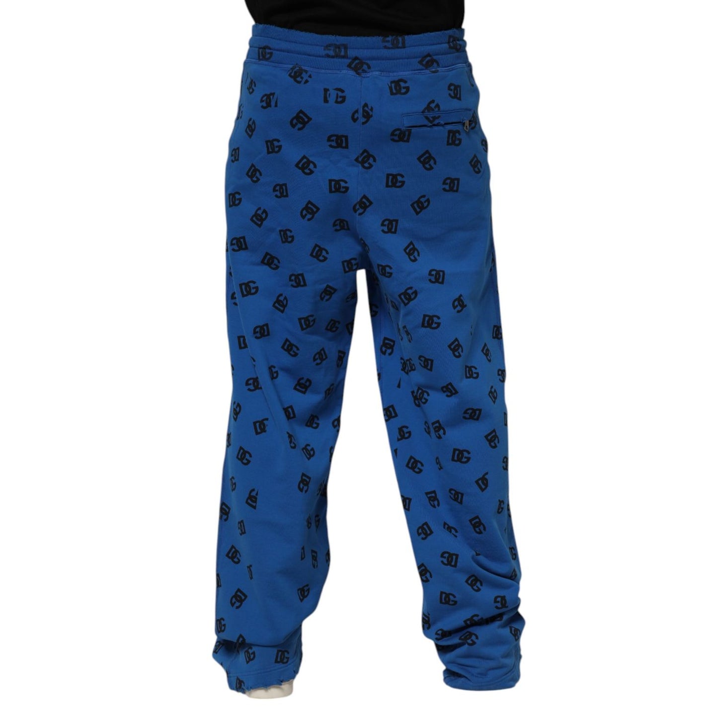 Dolce & Gabbana Blue Logo Print Jogger Men Sweatpants Pants Dolce & Gabbana