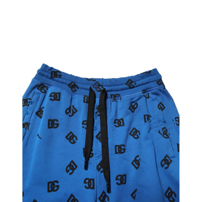 Dolce & Gabbana Blue Logo Print Jogger Men Sweatpants Pants Dolce & Gabbana