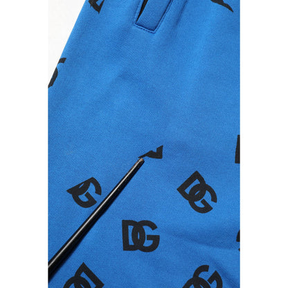 Dolce & Gabbana Blue Logo Print Jogger Men Sweatpants Pants Dolce & Gabbana