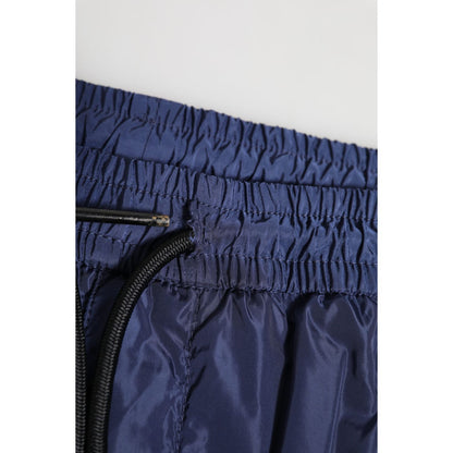 Dolce & Gabbana Blue Nylon Straight Jogger Sweatpants Pants