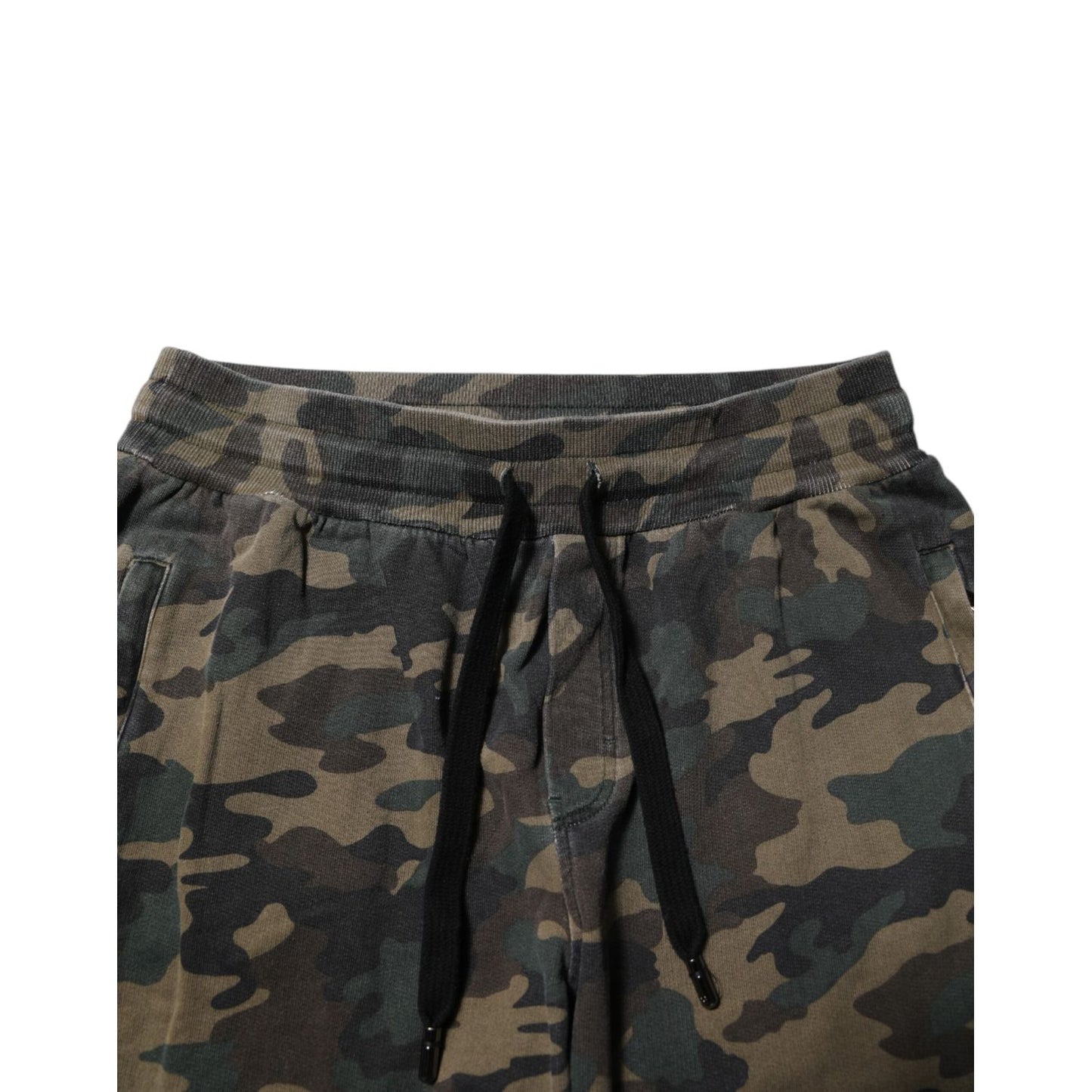 Dolce & Gabbana Brown Camouflage Cotton Men Jogger Pants Dolce & Gabbana