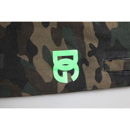 Dolce & Gabbana Brown Camouflage Cotton Men Jogger Pants Dolce & Gabbana