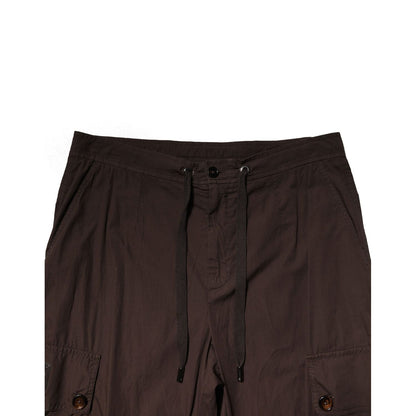 Dolce & Gabbana Brown Cotton Cargo Jogger Men Pants Dolce & Gabbana