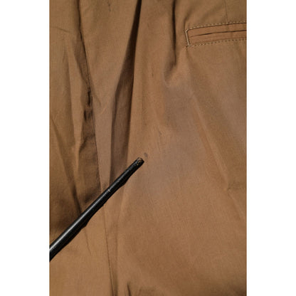 Dolce & Gabbana Brown Cotton Chino Mid Waist Men Jogger Pants