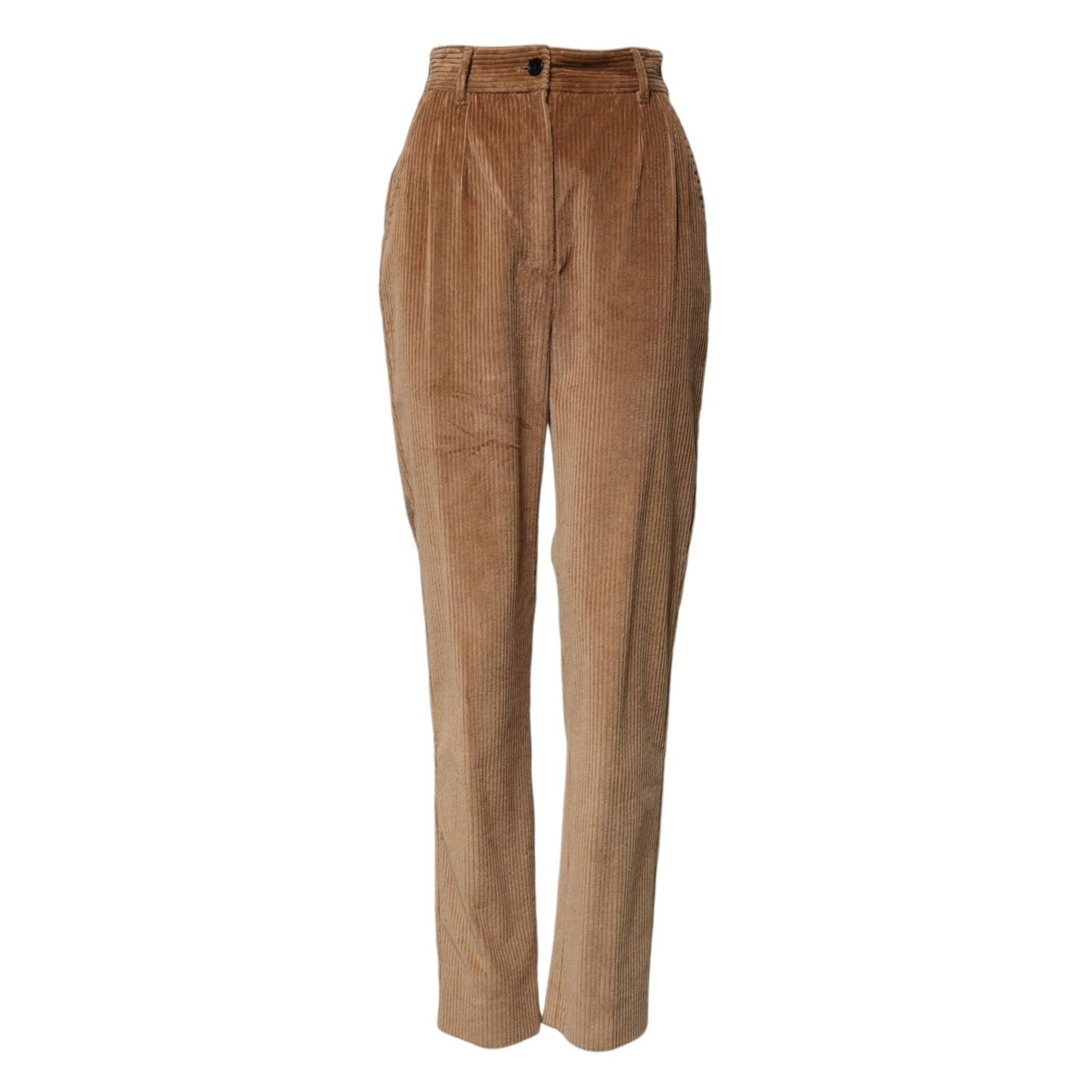Dolce & Gabbana Brown Cotton Corduroy Tapered Pants Dolce & Gabbana