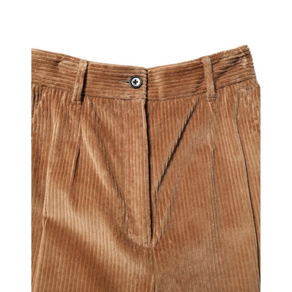 Dolce & Gabbana Brown Cotton Corduroy Tapered Pants Dolce & Gabbana