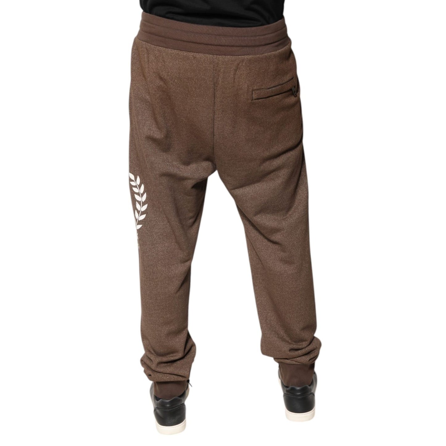 Dolce & Gabbana Brown Cotton Jogger Sweatpants Pants Dolce & Gabbana
