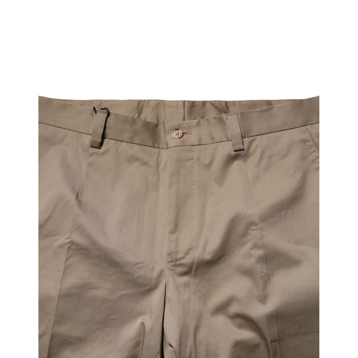 Dolce & Gabbana Brown Cotton Tapered Men Formal Pants Dolce & Gabbana