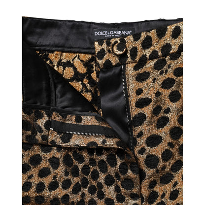 Dolce & Gabbana Brown Leopard High Waisted Hot Pants Shorts Dolce & Gabbana