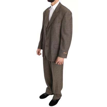 Dolce & Gabbana Brown Single Breasted Wool Suit
