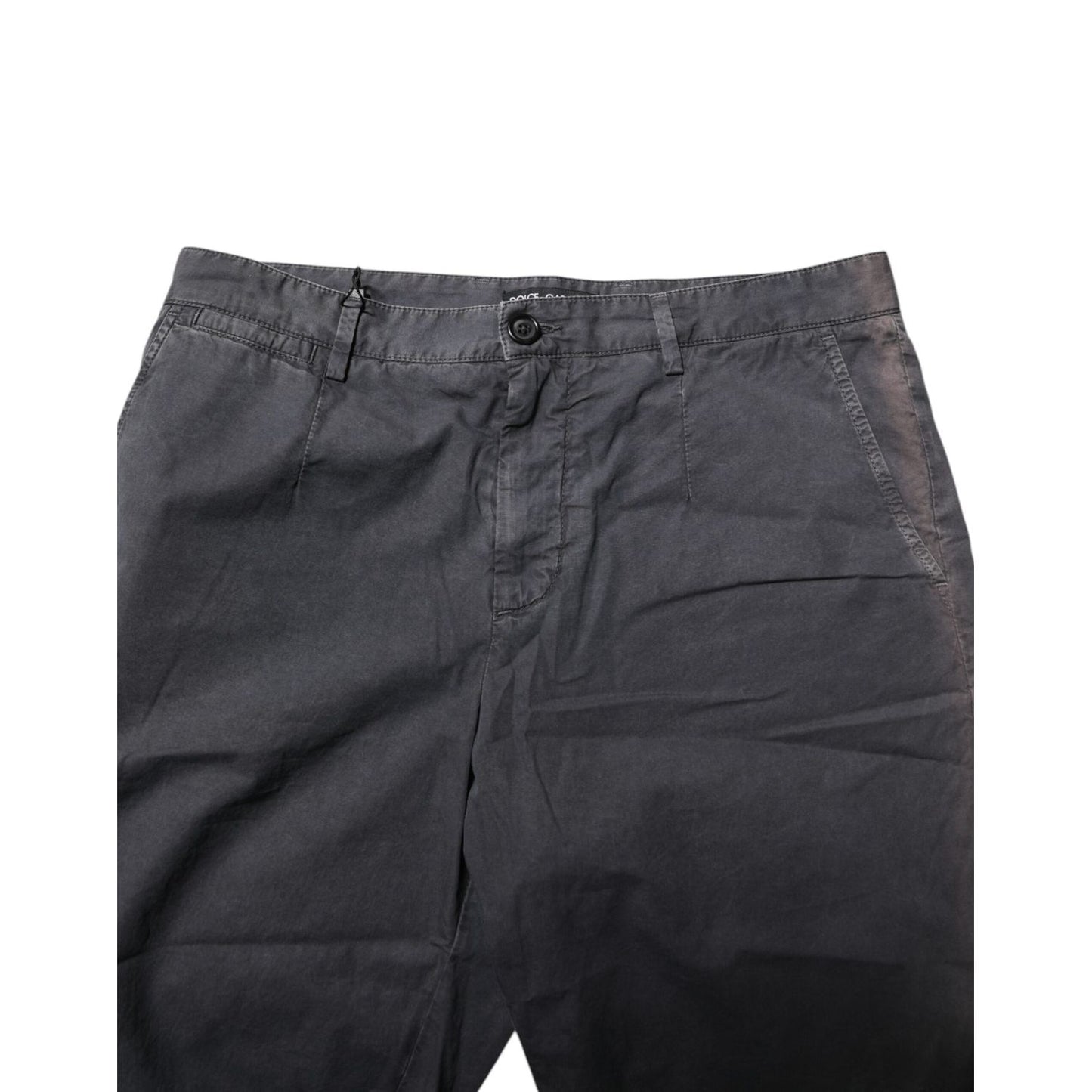 Dolce & Gabbana Dark Gray Cotton Stretch Denim Bermuda Shorts Dolce & Gabbana