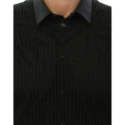 Dolce & Gabbana Dark Green Runway Netz Pullover Netted Sweater