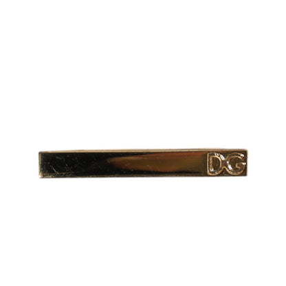 Dolce & Gabbana Gold Tone Brass Crystal Branded Accessory Tie Clip Bar Dolce & Gabbana