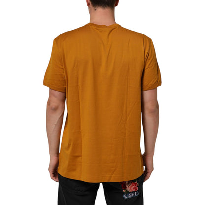 Dolce & Gabbana Golden Brown Crew Neck Short Sleeve T-shirt